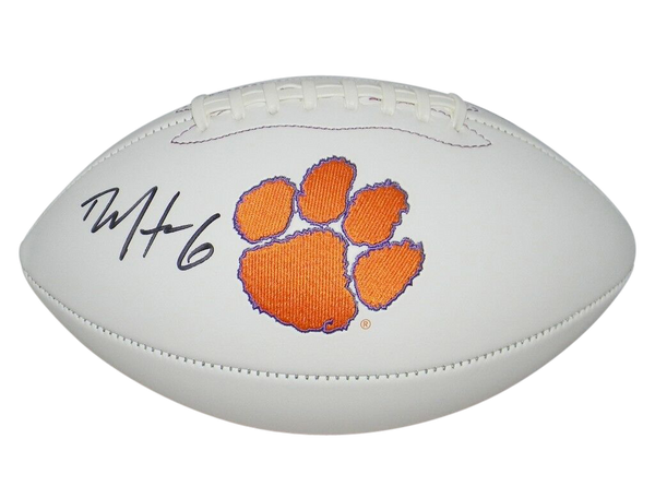 DEANDRE HOPKINS SIGNED AUTOGRAPHED CLEMSON TIGERS WHITE LOGO FOOTBALL JSA