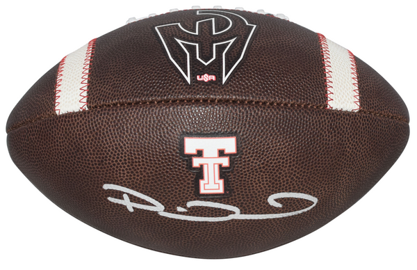 PATRICK MAHOMES II SIGNED TEXAS TECH RED RAIDERS 2026 GLADIATOR GAME FOOTBALL