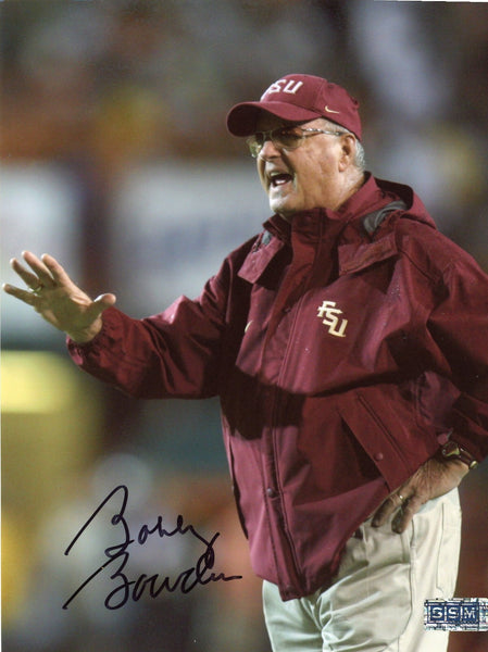 BOBBY BOWDEN AUTOGRAPHED FLORIDA STATE SEMINOLES 8x10 PHOTO COA