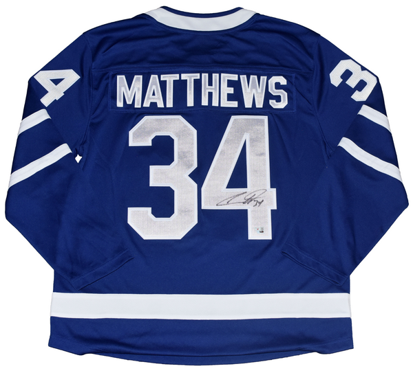 AUSTON MATTHEWS AUTOGRAPHED TORONTO MAPLE LEAFS #34 BLUE JERSEY FANATICS