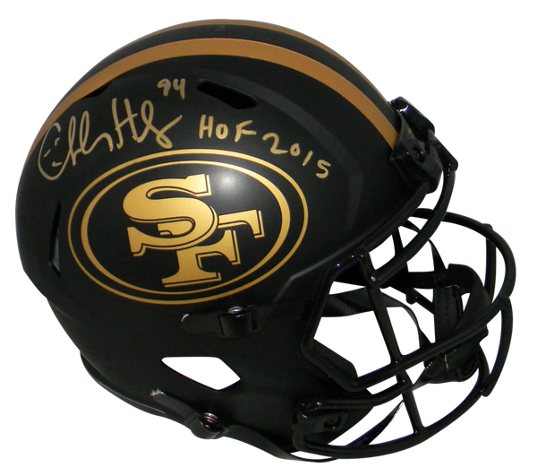 CHARLES HALEY SIGNED SAN FRANCISCO 49ERS ECLIPSE FULL SIZE SPEED HELMET W/ HOF