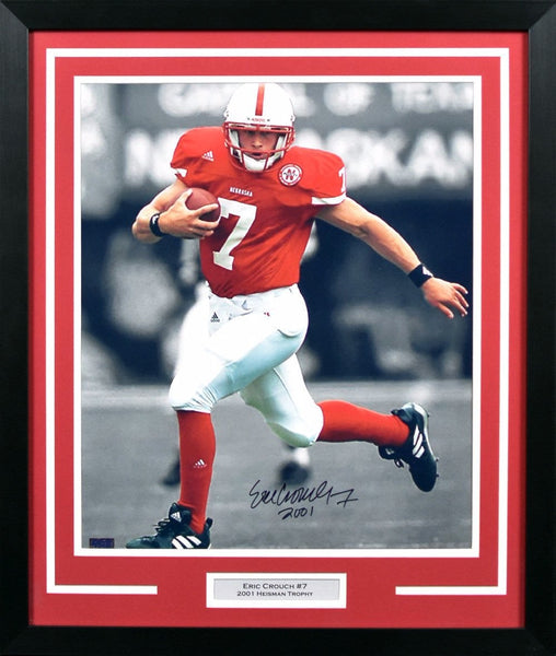 ERIC CROUCH AUTOGRAPHED NEBRASKA CORNHUSKERS 16x20 FRAMED PHOTO COA