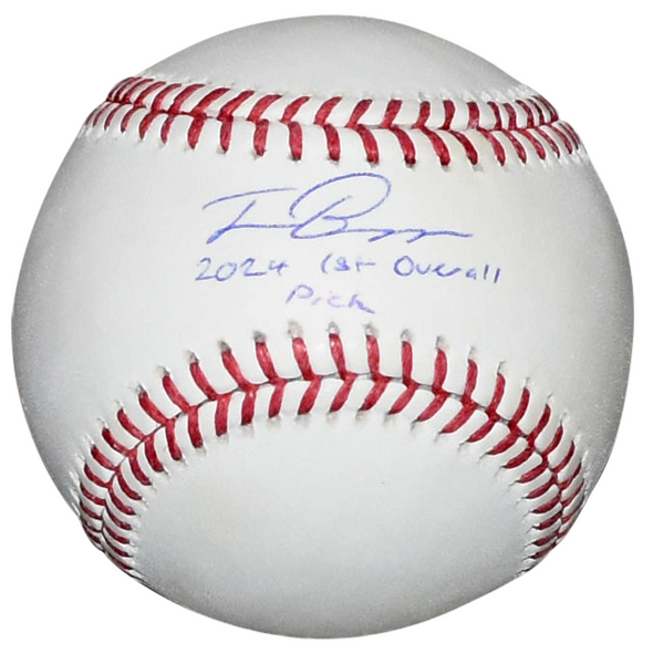 TRAVIS BAZZANA SIGNED CLEVELAND GUARDIANS OFFICIAL RAWLINGS BASEBALL W/ 1ST PICK