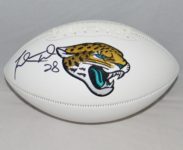 FRED TAYLOR AUTOGRAPHED SIGNED JACKSONVILLE JAGUARS WHITE LOGO FOOTBALL JSA