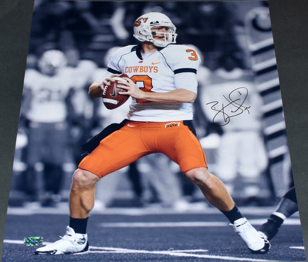 BRANDON WEEDEN AUTOGRAPHED OKLAHOMA STATE COWBOYS 16x20 PHOTO COA