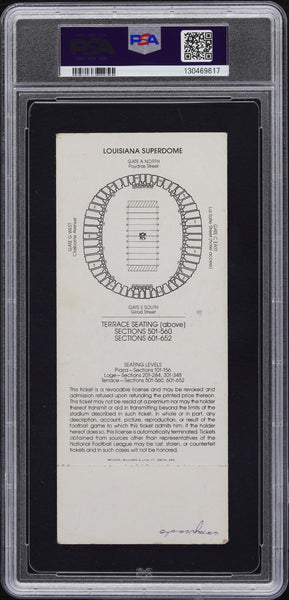 JIM PLUNKETT SIGNED 1981 SUPER BOWL XV 15 TICKET OAKLAND RAIDERS EAGLES PSA