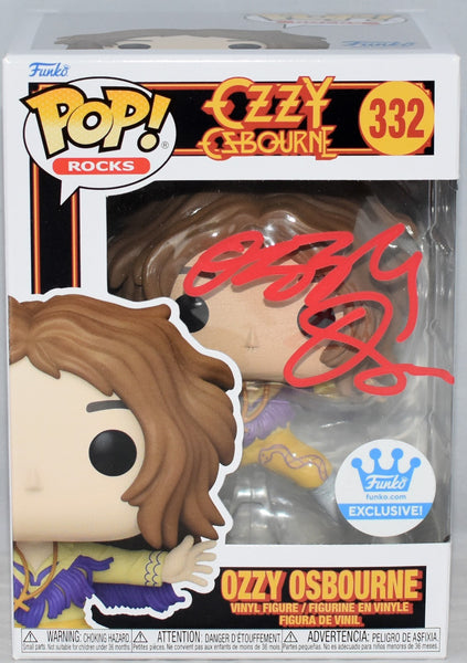 OZZY OSBOURNE SIGNED AUTOGRAPHED #332 FUNKO POP ROCKS FIGURE BECKETT