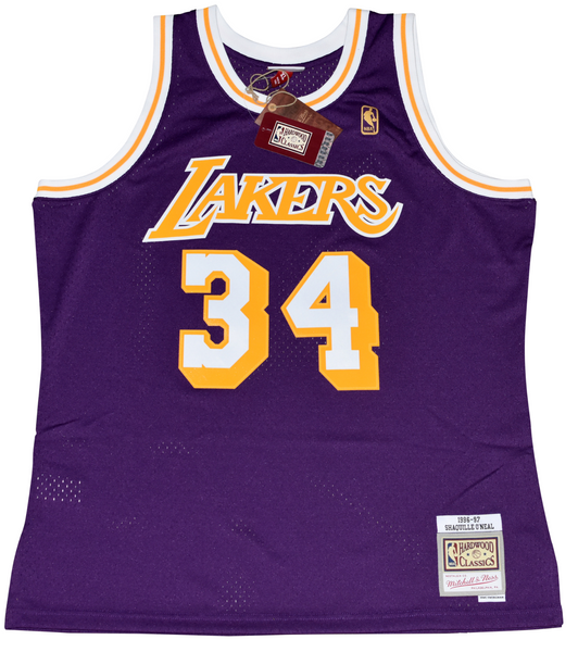 SHAQUILLE O'NEAL SIGNED LOS ANGELES LAKERS PURPLE MITCHELL & NESS JERSEY BECKETT