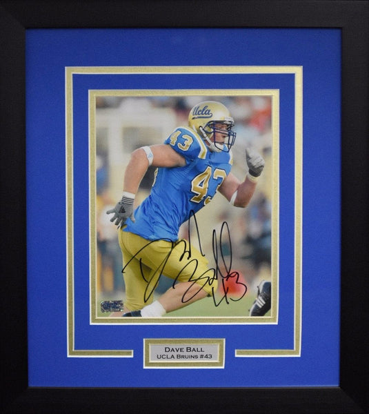 DAVE BALL AUTOGRAPHED UCLA BRUINS 8x10 FRAMED PHOTO COA