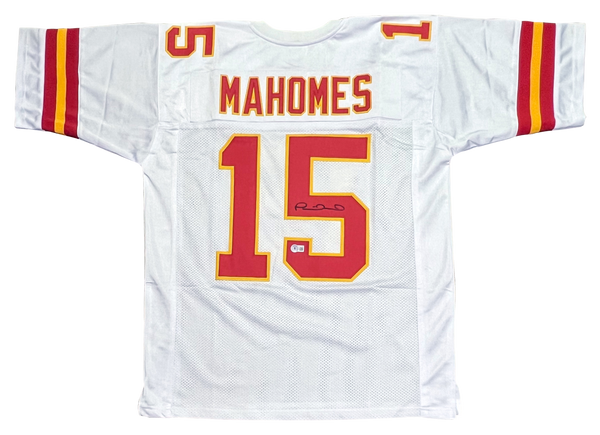 KANSAS CITY CHIEFS PATRICK MAHOMES SIGNED AUTOGRAPHED #15 WHITE JERSEY BECKETT
