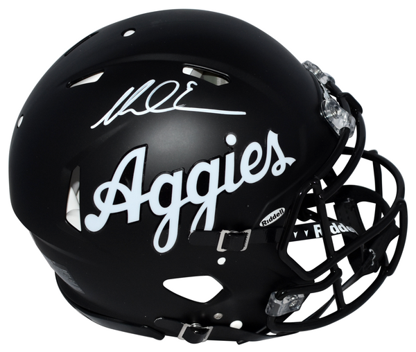 MIKE EVANS AUTOGRAPHED TEXAS A&M AGGIES BLACK AUTHENTIC SPEED HELMET BECKETT