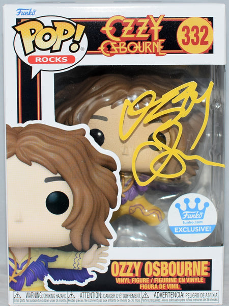 OZZY OSBOURNE SIGNED AUTOGRAPHED #332 FUNKO POP ROCKS FIGURE BECKETT