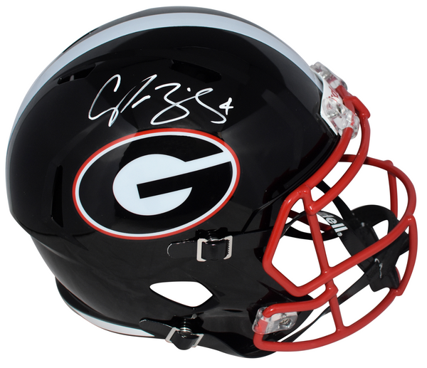 CHAMP BAILEY SIGNED GEORGIA BULLDOGS BLACK FULL SIZE SPEED HELMET BECKETT
