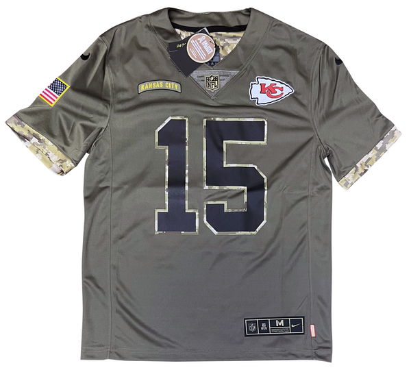 PATRICK MAHOMES SIGNED KANSAS CITY CHIEFS SALUTE TO SERVICE NIKE LIMITED JERSEY