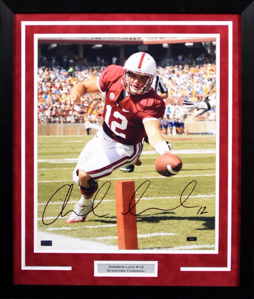 ANDREW LUCK AUTOGRAPHED STANFORD CARDINAL 16x20 FRAMED PHOTO PANINI