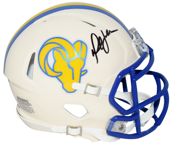 MARSHALL FAULK SIGNED ST LOUIS RAMS RETRO SPEED MINI HELMET BECKETT