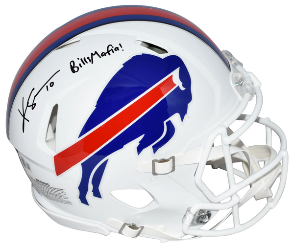 KHALIL SHAKIR AUTOGRAPHED BUFFALO BILLS WHITE AUTHENTIC SPEED HELMET BECKETT
