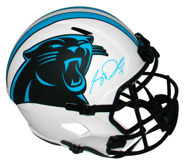 SAM DARNOLD SIGNED CAROLINA PANTHERS LUNAR FULL SIZE SPEED HELMET BECKETT