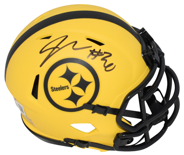 JAYLEN WARREN SIGNED PITTSBURGH STEELERS RAVE SPEED MINI HELMET BECKETT