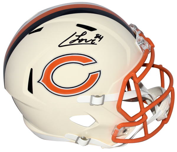 COLSTON LOVELAND SIGNED CHICAGO BEARS RETRO FULL SIZE SPEED HELMET BECKETT