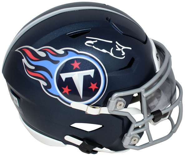 TAYLOR LEWAN AUTOGRAPHED TENNESSEE TITANS SPEEDFLEX MIDI HELMET BECKETT