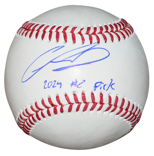 CHASE BURNS SIGNED CINCINNATI REDS RAWLINGS OFFICIAL MLB BASEBALL + 2024 #2 PICK