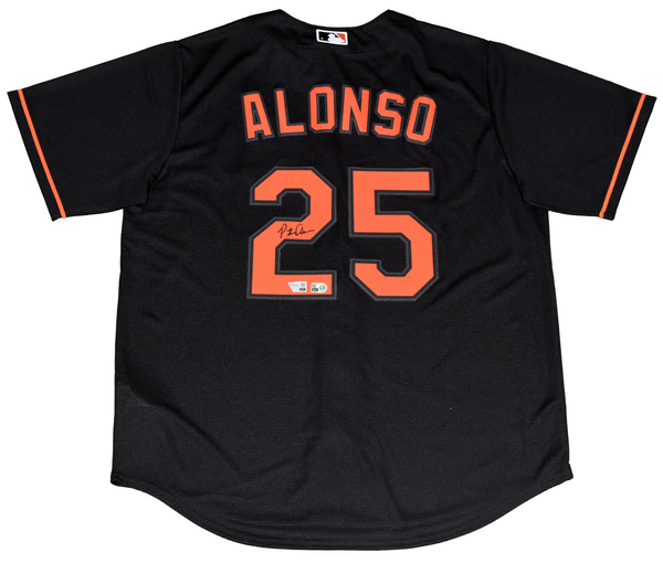 PETE ALONSO SIGNED BALTIMORE ORIOLES #25 BLACK NIKE JERSEY FANATICS & MLB AUTH