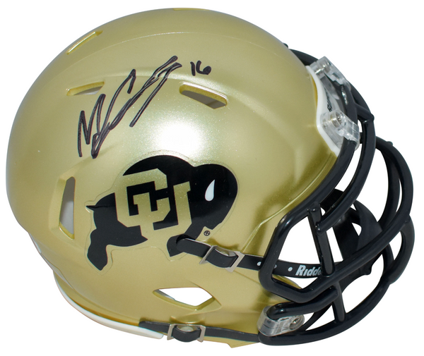 MASON CROSBY AUTOGRAPHED COLORADO BUFFALOES SPEED MINI HELMET JSA