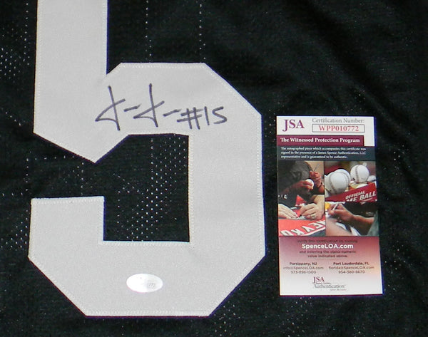 JOSH JACKSON SIGNED AUTOGRAPHED IOWA HAWKEYES #15 BLACK JERSEY JSA