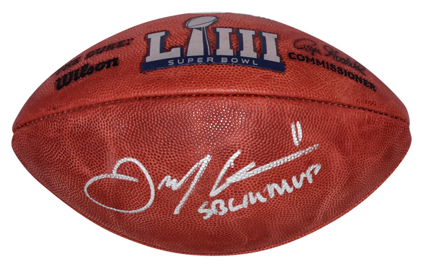 JULIAN EDELMAN SIGNED PATRIOTS SUPER BOWL 53 WILSON FOOTBALL JSA W/ SB LIII MVP