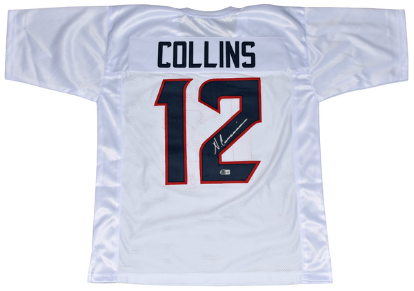 NICO COLLINS AUTOGRAPHED HOUSTON TEXANS 2024 NEW #12 WHITE JERSEY BECKETT