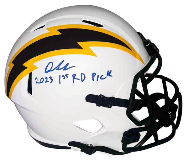 QUENTIN JOHNSTON SIGNED LOS ANGELES CHARGERS LUNAR FULL SIZE HELMET BECKETT
