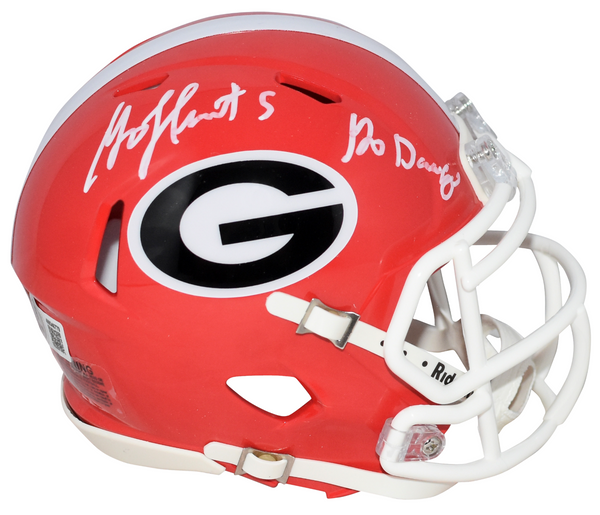 GARRISON HEARST SIGNED GEORGIA BULLDOGS SPEED MINI HELMET W/ GO DAWGS