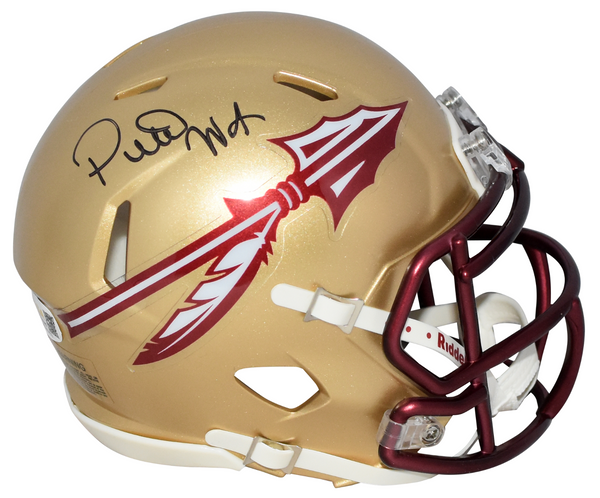 PETER WARRICK AUTOGRAPHED FLORIDA STATE SEMINOLES SPEED MINI HELMET JSA