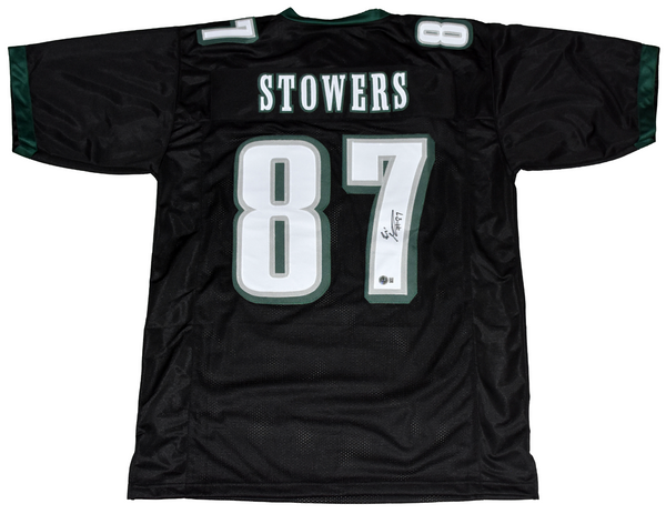 ELI STOWERS AUTOGRAPHED PHILADELPHIA EAGLES #87 BLACK JERSEY BECKETT
