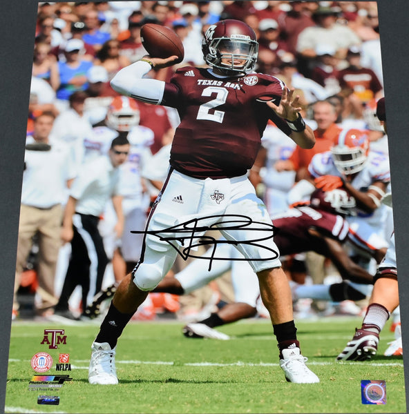 JOHNNY MANZIEL AUTOGRAPHED TEXAS A&M AGGIES VS FLORIDA 16x20 PHOTO PANINI