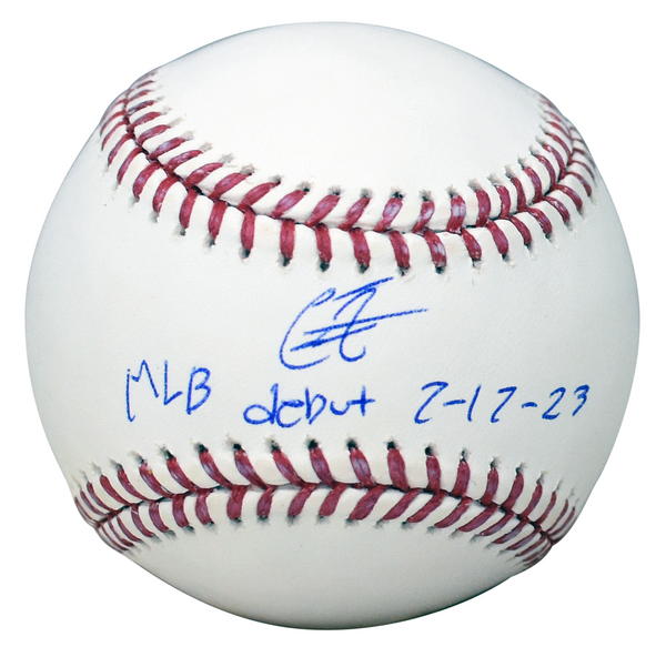 CHRISTIAN ENCARNACION-STRAND SIGNED REDS ORIOLES RAWLINGS MLB BASEBALL W/ DEBUT