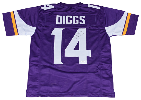 STEFON DIGGS SIGNED AUTOGRAPHED MINNESOTA VIKINGS #14 PURPLE JERSEY COA