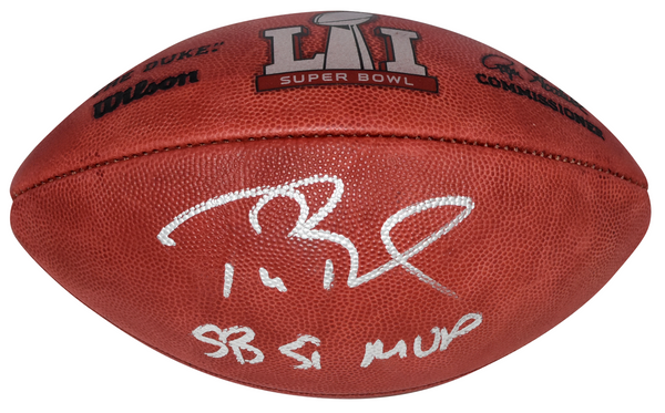 TOM BRADY SIGNED NEW ENGLAND PATRIOTS SUPER BOWL LI WILSON FOOTBALL + SB 51 MVP