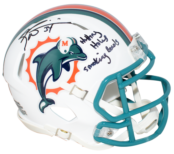 RICKY WILLIAMS SIGNED MIAMI DOLPHINS SPEED MINI HELMET W/ SMOKING BOWLS
