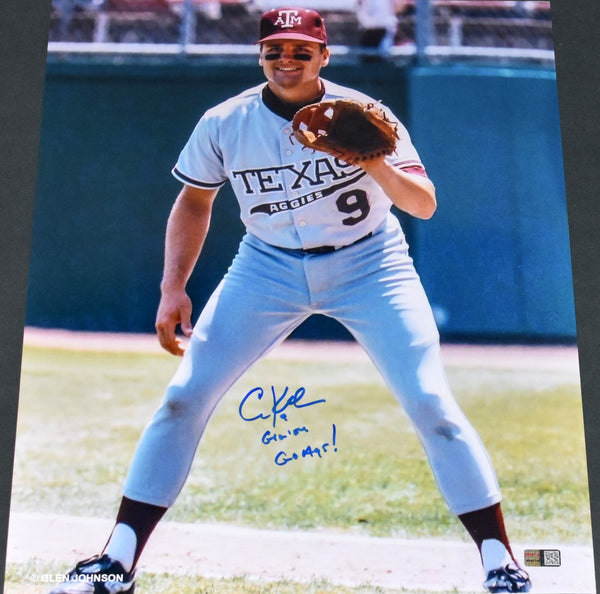 CHUCK KNOBLAUCH AUTOGRAPHED TEXAS A&M AGGIES 16x20 PHOTO TRISTAR