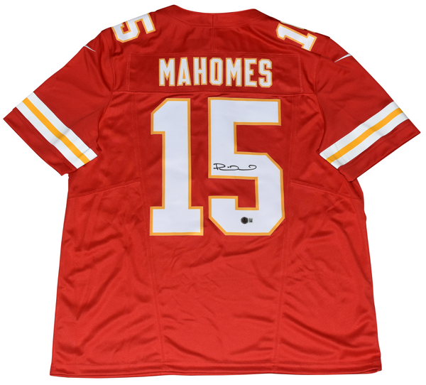 PATRICK MAHOMES AUTOGRAPHED KANSAS CITY CHIEFS RED NIKE LIMITED JERSEY BECKETT