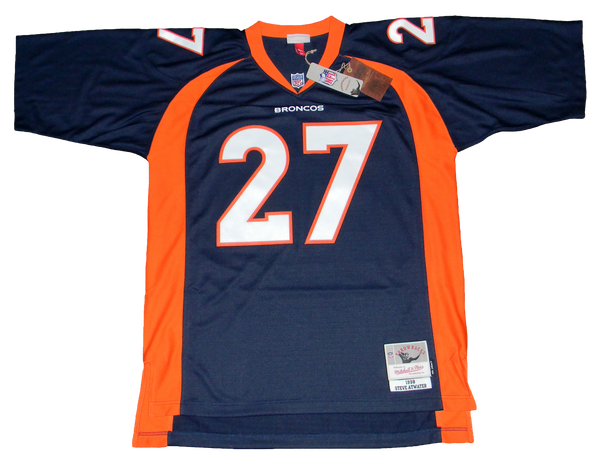 STEVE ATWATER SIGNED DENVER BRONCOS #27 MITCHELL & NESS JERSEY BECKETT HOF 2020