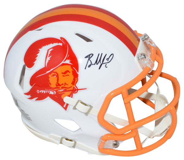 BAKER MAYFIELD SIGNED TAMPA BAY BUCCANEERS THROWBACK SPEED MINI HELMET BECKETT