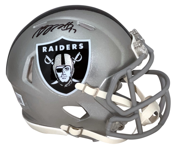 DAVANTE ADAMS AUTOGRAPHED LAS VEGAS RAIDERS FLASH MINI HELMET BECKETT