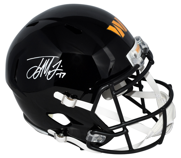 TERRY McLAURIN SIGNED WASHINGTON COMMANDERS BLACK FULL SIZE SPEED HELMET BECKETT