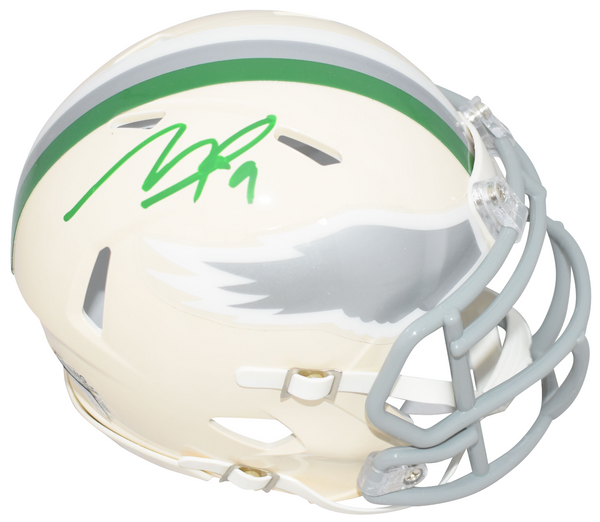 MAKAI LEMON SIGNED PHILADELPHIA EAGLES RETRO SPEED MINI HELMET BECKETT