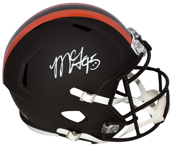 MYLES GARRETT SIGNED CLEVELAND BROWNS 2025 ALT FULL SIZE SPEED HELMET BECKETT