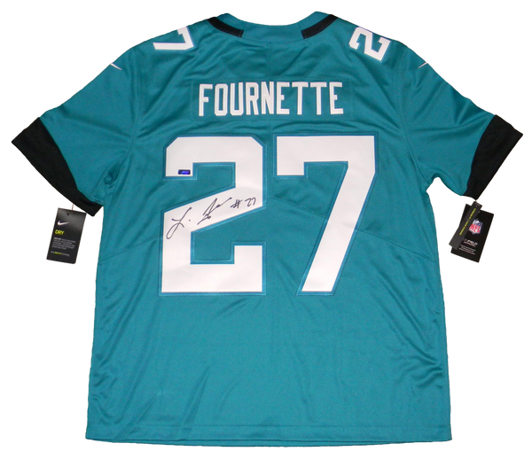 LEONARD FOURNETTE SIGNED JACKSONVILLE JAGUARS NIKE LIMITED #27 JERSEY PANINI
