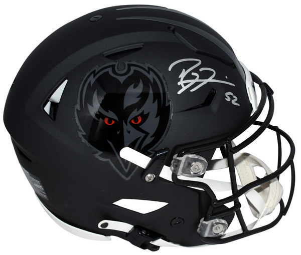RAY LEWIS SIGNED BALTIMORE RAVENS 2026 DARKNESS AUTHENTIC SPEEDFLEX HELMET